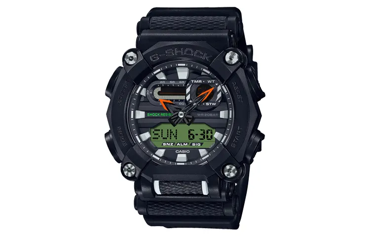 CASIO Men Liquid Crystal/Analog Dual Display Series Black Watch GA-900E-1A3PR