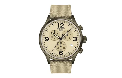 TISSOT Soko Collection Quartz Movement 100m Waterproof Men's Watch 45mm Yellow Watch Dial Stainless Steel Case