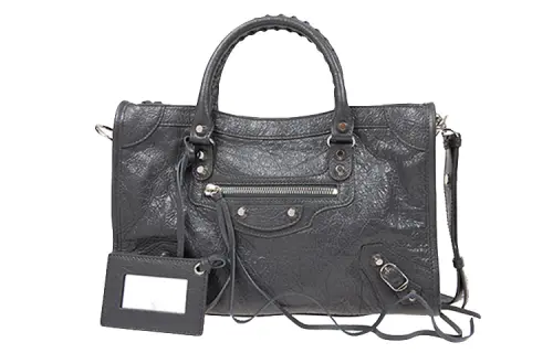 Balenciaga Sheepskin Handbag Small Women's Graphite Gray