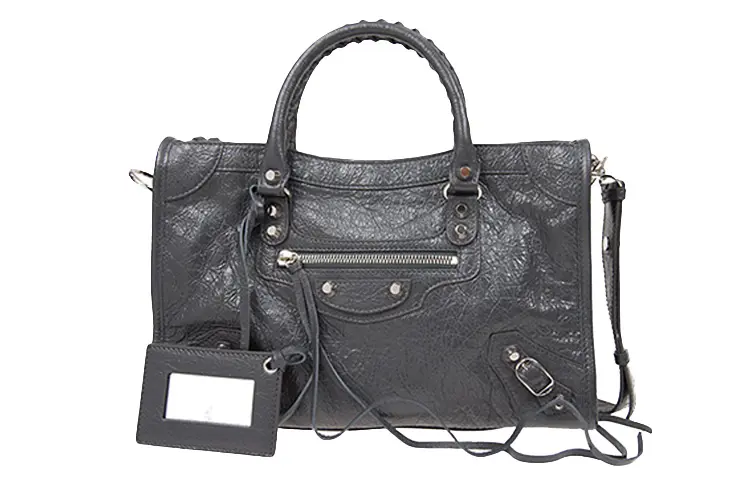 Balenciaga Sheepskin Handbag Small Women's Graphite Gray