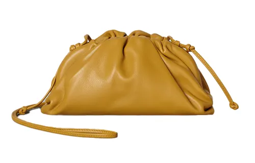 Bottega Veneta POUCH Cloud Bag Cow Leather Shoulder Bag, Crossbody Bag Mini Women's Umber Stone