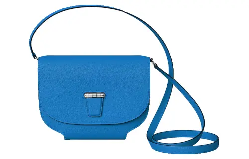 HERMES Calfskin Shoulder Bag, Crossbody Bag Mini Women's Blue