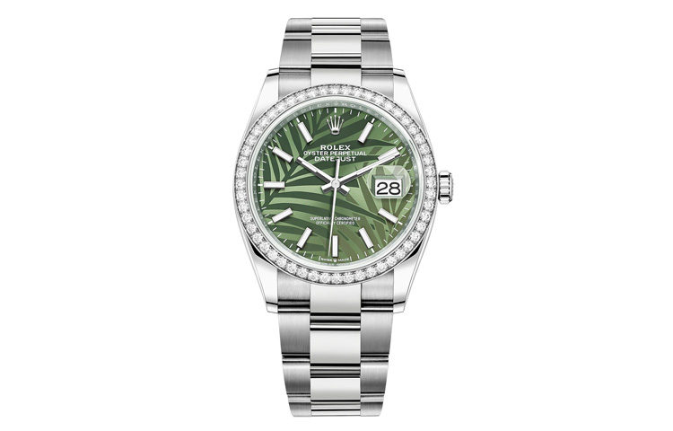 ROLEX Rolex, mechanical mechanism, waterproof women's watch, green dial, case, Switzerland, 36mm