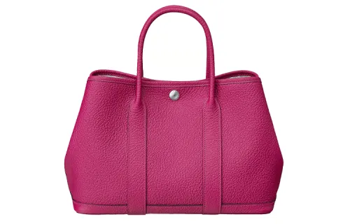 HERMES Garden Party Country Cow Leather Handbag 30 Women's L3 Rose Pourpre Rose Purple