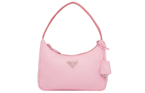 PRADA Re Edition Nylon Shoulder Bag Women's Cherry Blossom Pink