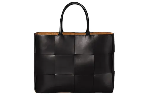 Bottega Veneta Leather Tote Bag, Shopping Bag, Handbag Men's Black