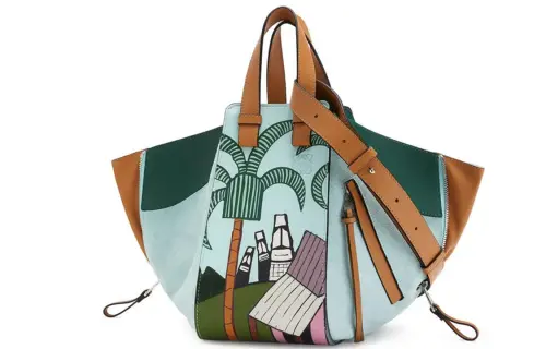 LOEWE Hammock Calfskin Hammock Bag, Shoulder Bag, Crossbody Bag, Handbag Small Women's Mint/Multicolor