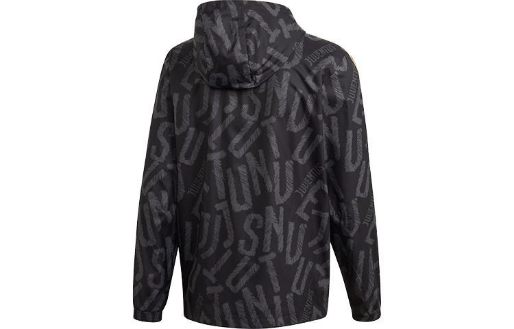 Мужская куртка adidas JUVE WINDBREAKR (черная) — фото 2