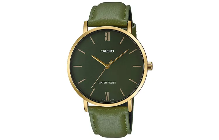 CASIO Men Standard Series 46mm Green Watch MTP-VT01GL-3B