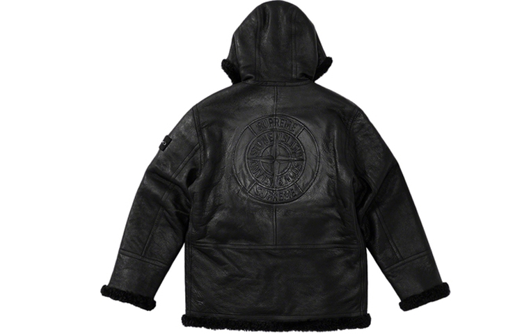 Supreme Week 13 x STONE ISLAND FW20 Hand-Painted Hooded Shearling