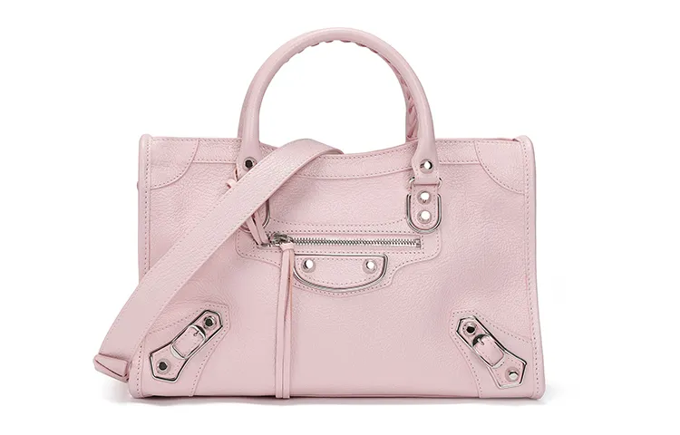 Balenciaga Cow Leather Crossbody Bag, Shoulder Bag Small Women's Pink