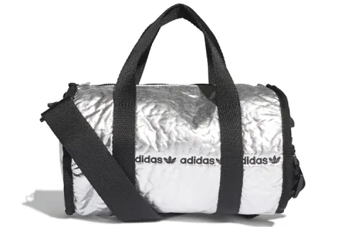 Adidas Originals Nylon Fabric Sports Bag, Shoulder Bag Mini Unisex Silver