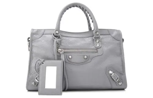 Balenciaga Leather Shoulder Bag, Crossbody Bag, Handbag Women's Gray