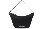Balenciaga WHEEL Letter Print Recycled Nylon Crossbody Bag, Fanny Pack, Backpack Small Unisex Black