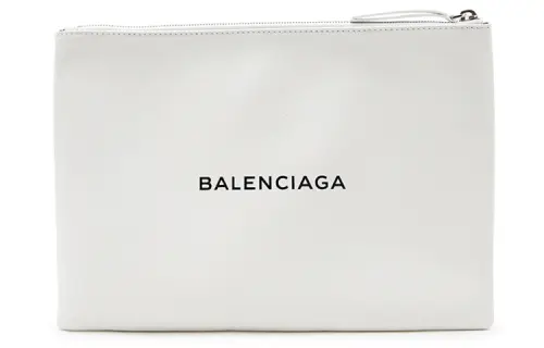 Balenciaga Cow Leather Briefcase Clutch Regular Men's White
