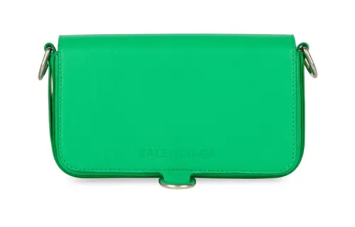 Balenciaga Cow Leather Shoulder Bag, Crossbody Bag Women's Bright Green