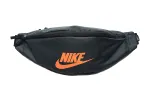 Nike Heritage Zip Closure Polyester Fanny Pack Regular Unisex Black Orange