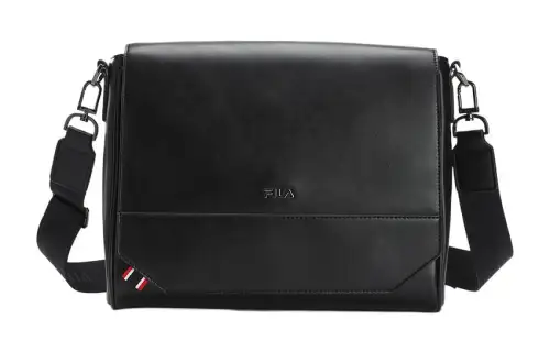FILA PU With Synthetic Leather Crossbody Bag Regular Men's Jet Black