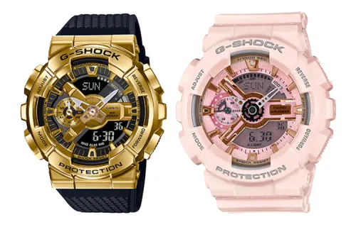 CASIO Unisex Pair Table Series Gold Watch