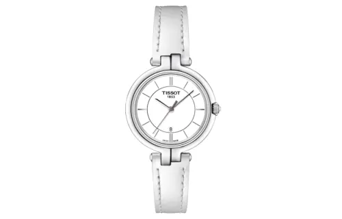 TISSOT Flamenco Collection Quartz Movement Women's Watch 30mm White Dial Stainless Steel Case