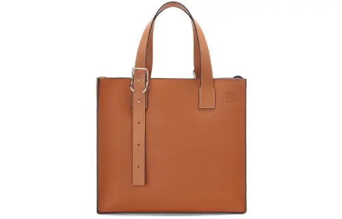 LOEWE Soft Grain Calfskin Tote Bag, Shopping Bag, Handbag Men's Tan