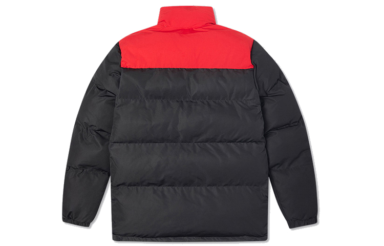 Мужская куртка Converse Colorblock Puffer (черно-красная) — фото 2
