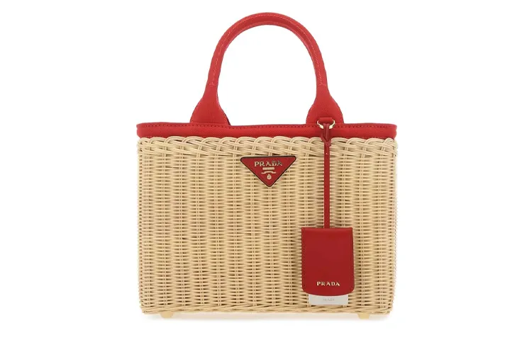 PRADA Fabric Handbag Unisex Yellow