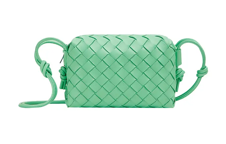 Bottega Veneta Sheepskin Storage Bag, Clutch, Crossbody Bag Women's Green