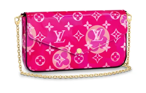 LOUIS VUITTON Pochette Felicie Monogram Fuschia Pink