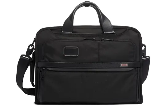 TUMI Alpha 3 Multifunction Bulletproof Nylon Briefcase Men's Black