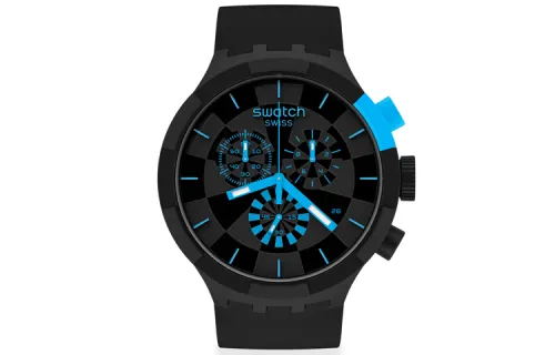 SWATCH Unisex 47mm Blue Watch SB02B401