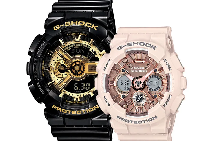 CASIO Unisex Pair Table Series Gold Watch