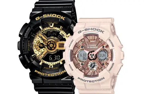 CASIO Unisex Pair Table Series Gold Watch