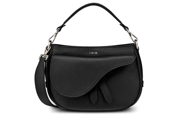 DIOR Saddle Cow Leather One Shoulder Handbag, Crossbody Bag Men's Black