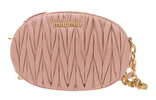 MIU MIU Sheepskin Shoulder Bag, Crossbody Bag Women's Pink