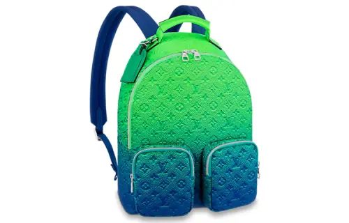 LOUIS VUITTON Multipockets Backpack Taurillon Illusion Blue/Green