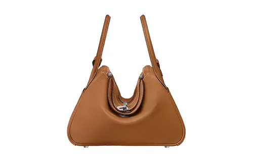HERMES Lindy Evercolor Calfskin Handbag Regular 26 Women's 37 Gold Brown