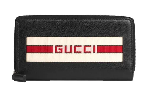 GUCCI Leather Wallet Men's Black