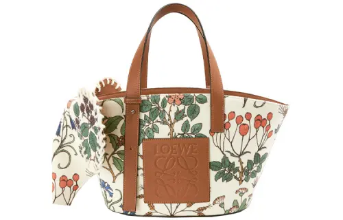 LOEWE Elephant Felt Handbag Women's Beige/Tan