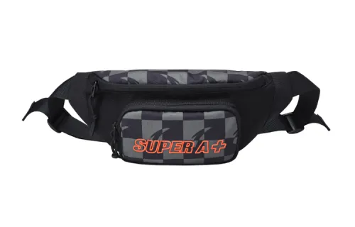 Anta Fabric Sling Bag One Shoulder Crossbody Fanny Pack Regular Unisex Earth Green & Basic Black