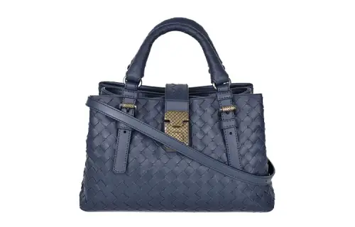 Bottega Veneta Leather Bag Shoulder Bag, Crossbody Bag, Handbag Regular Women's Blue