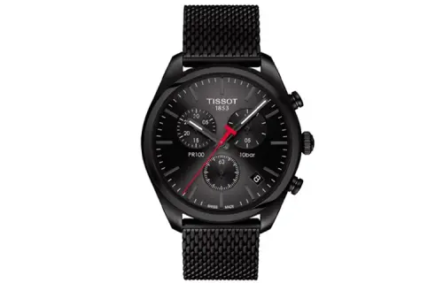 TISSOT PR100 Collection Quartz Movement Men's Watches Watch 41mm Black Dial Stainless Steel Case
