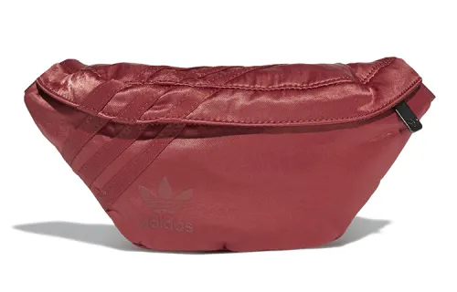 Adidas Originals Adidas Nylon Satin Waist Bag Chest Bag Unisex Brick Red
