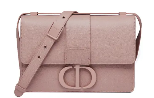 DIOR 30 Montaigne Matte Grain Cow Leather Crossbody Bags Women's Light Pink