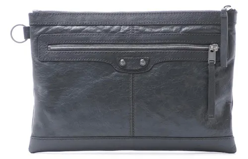 Balenciaga Sheepskin Clutch Large Men's Gray