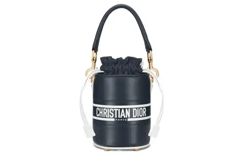 DIOR Cow Leather Handbag Extra Mini Women's Blue