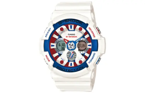 CASIO Women's Liquid Crystal/Analog Dual Display Series White Watch GA-201TR-7ER