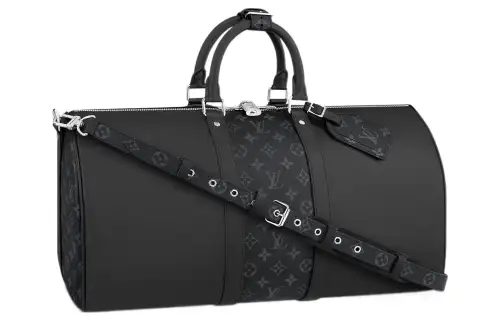 LOUIS VUITTON Keepall Bandouliere 50 Black