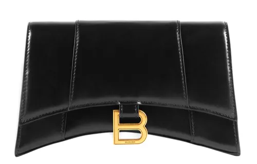 Balenciaga Hourglass Smooth Calfskin Hourglass Bag, Portable Crossbody Bag, Shoulder Bag Women's Black