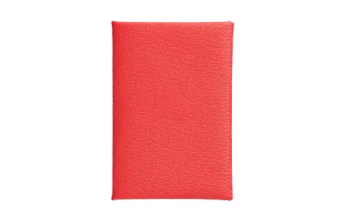 HERMES Calvi Mysore Goat Skin Wallet, Coin Purse, Card Holder Women's Texas Pink/Sparrow Wood Color